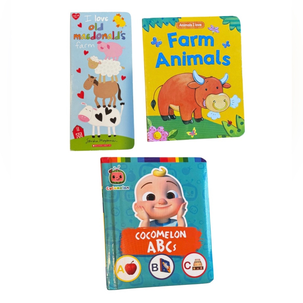 Cocomelon ABCs & Farm Animals Book Bundle